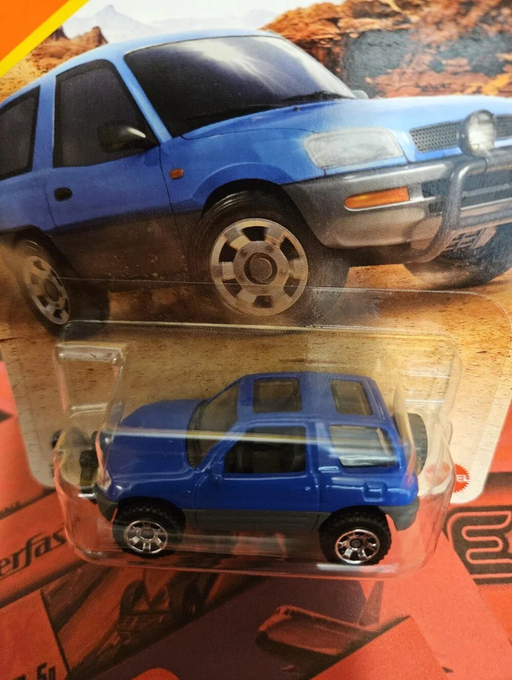 Matchbox Blue Toyota RAV4 Die-Cast Suv.